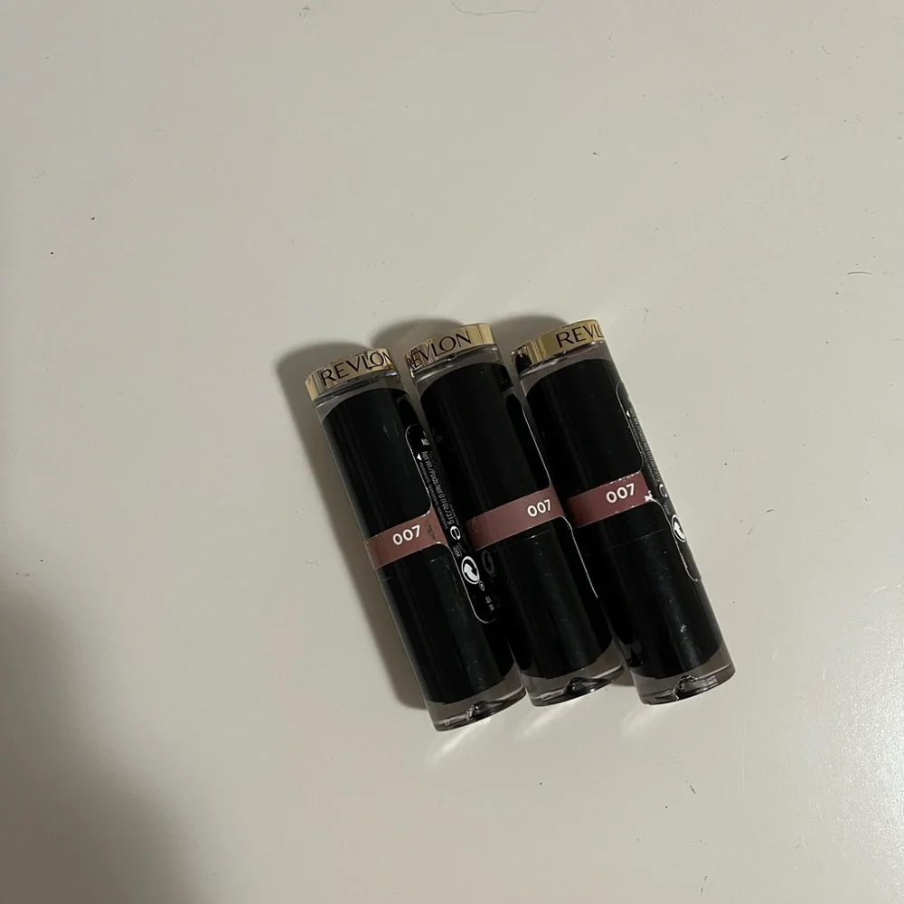 New 3 Revlon Glass Shine Lipstick 007 Glazed Mauve Original Formula